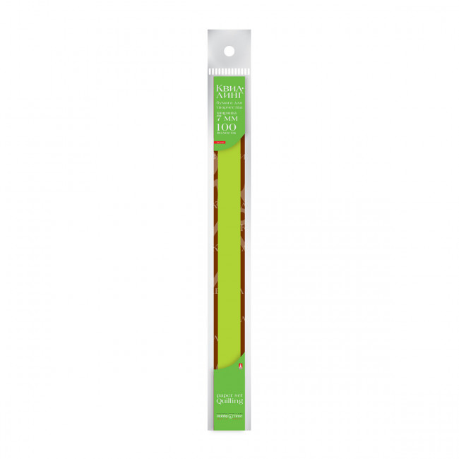 Бумага для квиллинга 7мм, 120г/м2, 100 полос, зеленая, BV/2-081/03