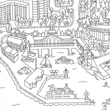 Большая раскраска "Сочи" 101х69см, Геодом