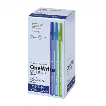 Ручка шариковая 1,00мм синяя "OneWrite Creative", BV/20-0325/05 (50)