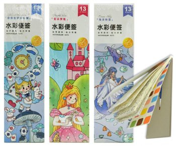 Раскраска  13л. CZ-19 "Акварельная" с красками и кисточкой в комплекте, цвета ассорти ZH-101-03 (1/256)