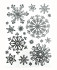 НАКЛЕЙКИ ДЕКОРАТИВНЫЕ, DARLENS «СЕРЕБРИСТЫЕ СНЕЖИНКИ», 200Х300 ММ, АССОРТИ