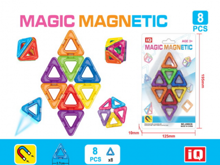 Магнитный конструктор "Магический магнит" (19,5х12,5х1 см)(8 деталей, в блистере) ( Арт. 2001546) Магнитный конструктор "Магический магнит" (19,5х12,5х1 см)(8 деталей, в блистере) ( Арт. 2001546)