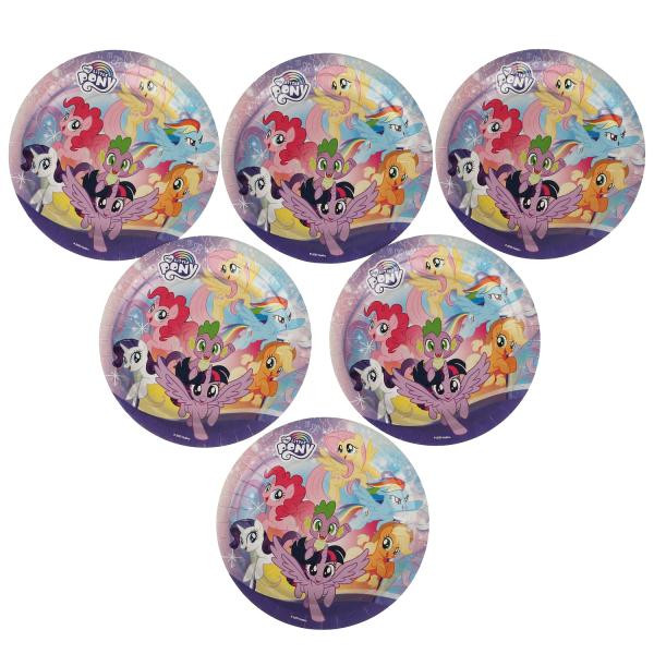 Одноразовые бумажные тарелки «Мой маленький пони» 6 шт, 18 см, Умка