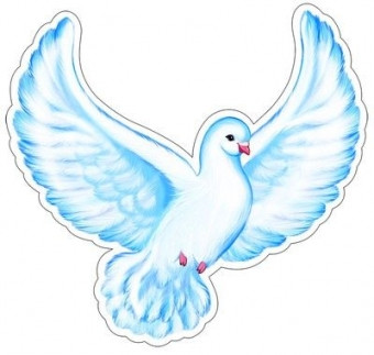Плакат фигурный 253х230мм "Голубь" ФМ-9049