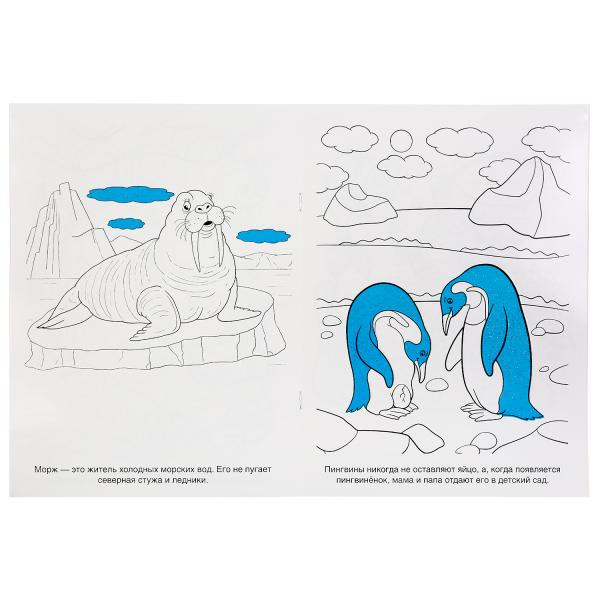 Раскраска с волшебным блеском «Волшебный океан». Формат: 214 х 290мм 16стр, Умка