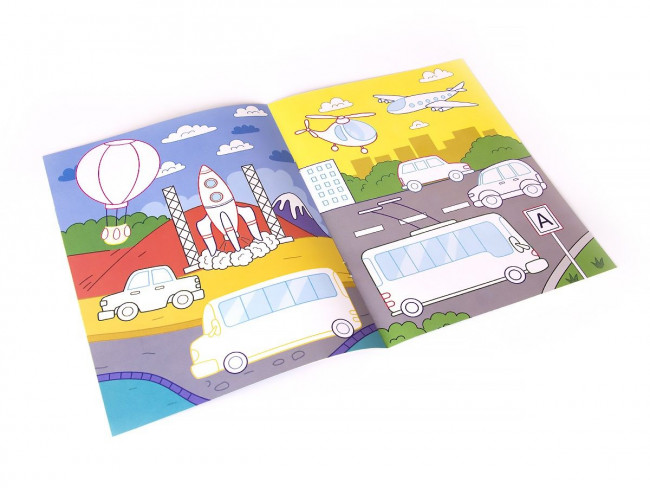 Раскраска "Первые машинки" для самых маленьких. Формат: 26x20см 8стр, MaLaMaLaMa