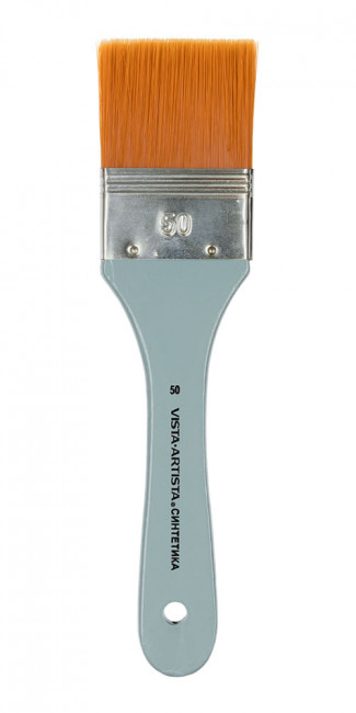 Кисть синтетика флейц короткая ручка №50 VISTA-ARTISTA Кисть синтетика флейц короткая ручка №50 VISTA-ARTISTA