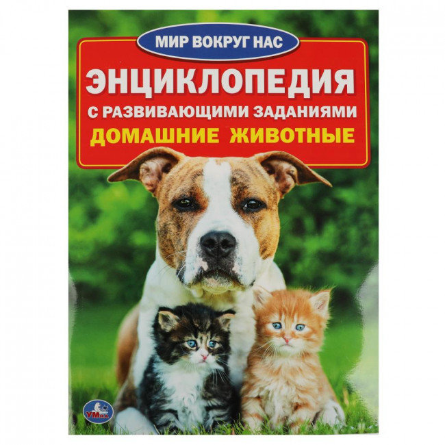 Энциклопедия «Домашние животные» с развивающими заданиями из серии «Мир вокруг нас». Формат: 214х290мм 16стр, Умка Энциклопедия «Домашние животные» с развивающими заданиями из серии «Мир вокруг нас». Формат: 214х290мм 16стр, Умка
