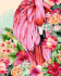 Алмазная мозаика 40*50 на подрамнике "Розовый фламинго", полная выкладка, ALM047