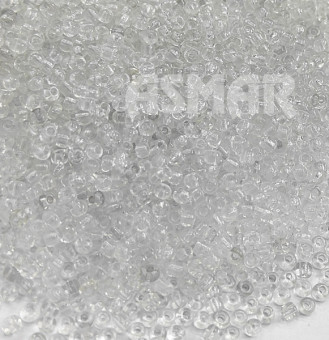 Бисер "ASMAR" размер №8, вес: 450 г, цвет - кристалл прозрачный