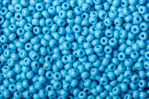 Бисер "ASMAR" размер №12, вес: 450 г, голубой глянцевый, непрозрачный