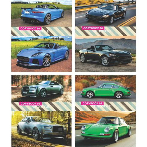 Тетрадь общая А5 скоба 96л. клетка "Auto style" (ассорти) (BG) (5/50) Тетрадь общая А5 скоба 96л. клетка "Auto style" (ассорти) (BG) (5/50)