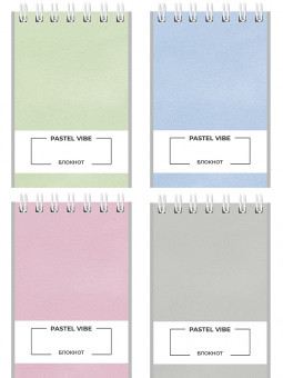 Блокнот А7 40л клетка "Пастельный дизайн", на гребне, Проф-Пресс/Б40-9335 (16)