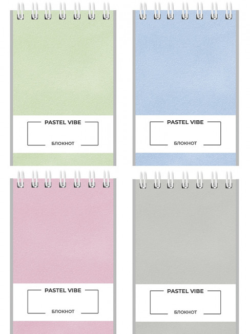 Блокнот А7 40л клетка "Пастельный дизайн", на гребне, Проф-Пресс/Б40-9335 (16)