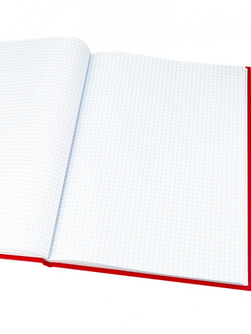 Книга учёта А4 96л клетка, бумвинил, красная, Проф-Пресс/96-9282 (10)