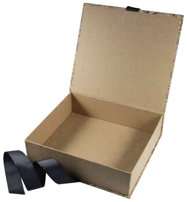 Коробка 200*180*50мм подарочная, крафт-бумага, с рисунком "Антистресс", Имидж