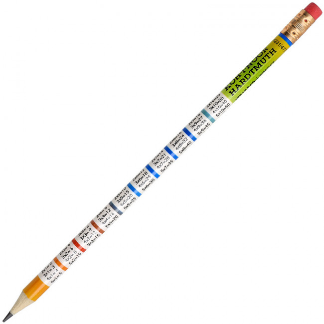 Карандаш чернографитный ТАБЛИЦА УМНОЖЕНИЯ, круглый корпус, с ластиком, НВ арт.1231/2477