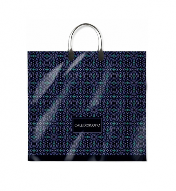 Пакет ПВД (37*34) 80 мкм "Калейдоскоп" с пластиковой ручкой (10/100)