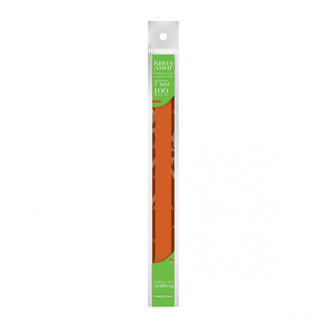 Бумага для квиллинга 7мм, 120г/м2, 100 полос, коричневая, BV/2-081/09