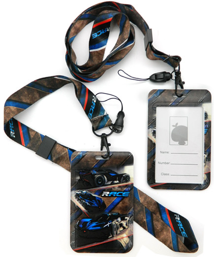 Обложка для проездного билета CY-66 коричневая "Спорткар" 1 карман, А7, пластик, с лентой (2/20/1000)