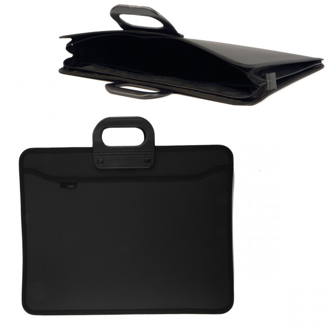 Папка-портфолио А3 пластик, на молнии сверху, 2отд, черная, inФормат/PR3-ZO4-K (10) Папка-портфолио А3 пластик, на молнии сверху, 2отд, черная, inФормат/PR3-ZO4-K (10)