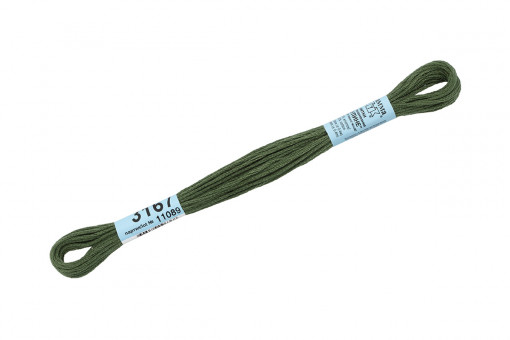 Нитки для вышивания "Gamma"    мулине  ( 3071-3172 )  100% хлопок     8 м №3167 т.серо-зеленый