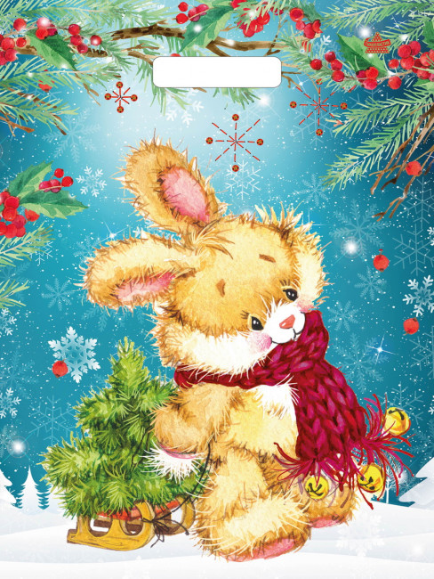 Пакет вырубной Зайчик в шарфе 31х40/30 мкм н00225310