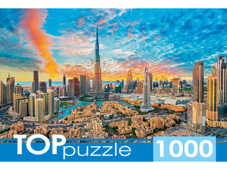 Пазлы 1000 элементов "Закат в Дубае", TOPpuzzle /ШТТП1000-7181 Пазлы 1000 элементов "Закат в Дубае", TOPpuzzle /ШТТП1000-7181