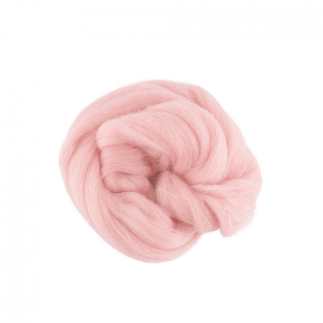Шерсть для валяния 50г 100% полутонкая шерсть, розовый кварц, Gamma/TFS-050 №3339