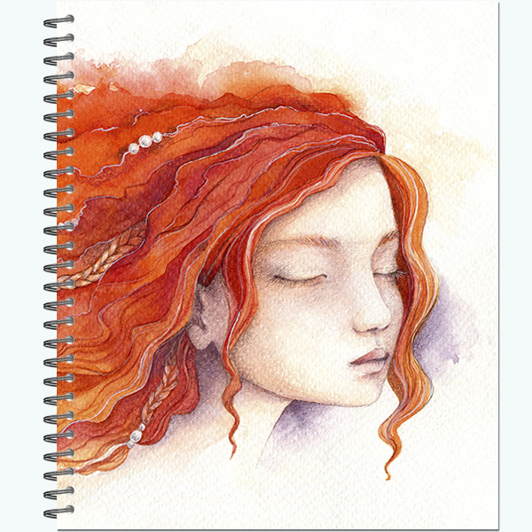 Тетрадь общ., 170х203, 96л. гребень, "Мечтательные девочки" (20)