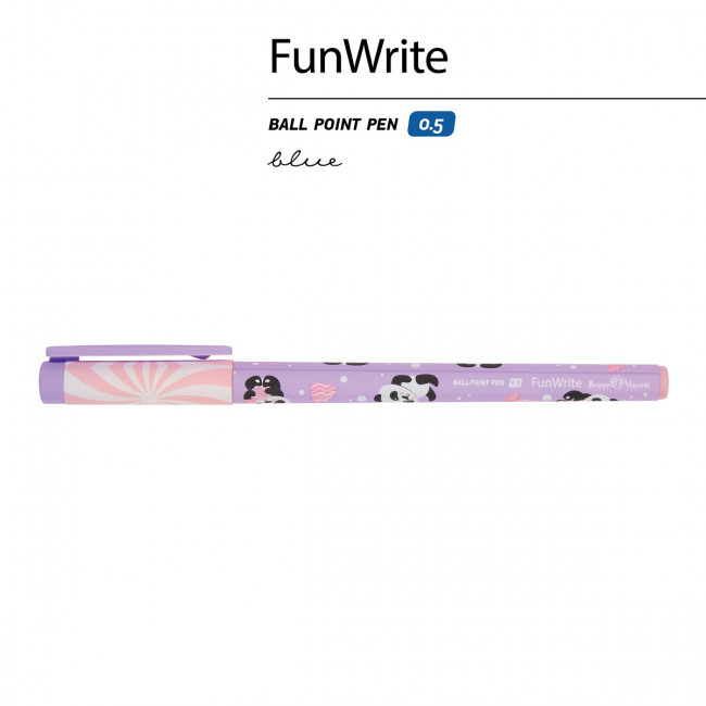 Ручка шариковая 0,5мм синяя "FunWrite. Lolipop. Пандочки", BV 20-0212/65 (24) Ручка шариковая 0,5мм синяя "FunWrite. Lolipop. Пандочки", BV 20-0212/65 (24)