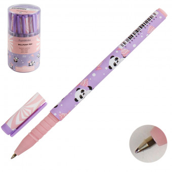 Ручка шариковая 0,5мм синяя "FunWrite. Lolipop. Пандочки", BV 20-0212/65 (24)