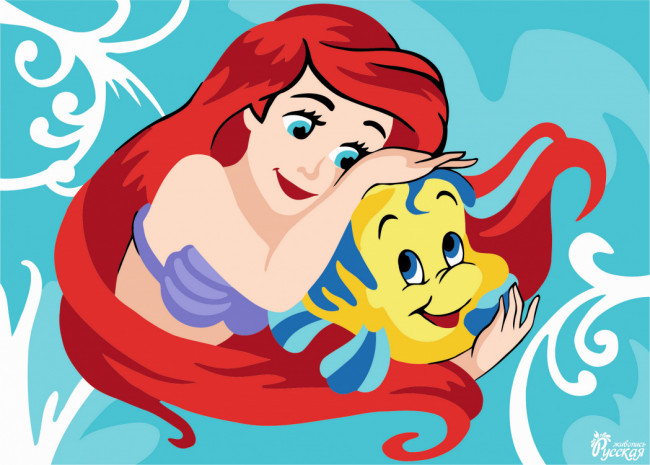 Картины "Русская Живопись. Серия Мини" 15х21 "Ариэль и Флаундер", DS055 Картины "Русская Живопись. Серия Мини" 15х21 "Ариэль и Флаундер", DS055