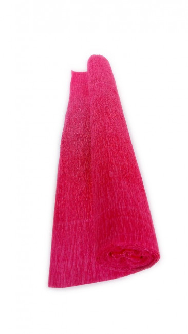 Гофрированная бумага плотная (флористическая 50мм х 250 мм,120 г/м2), малиновая, ШК