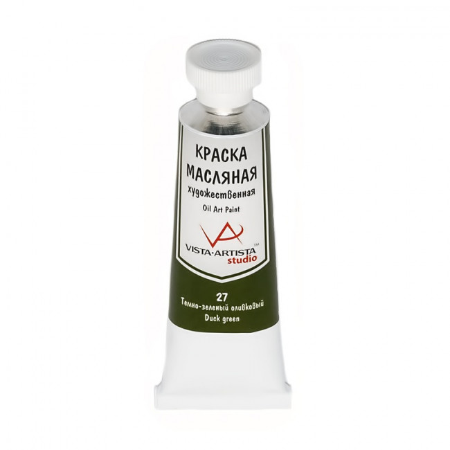 Краска масляная 45мл, 27 Темно-зеленый оливковый, Studio VISTA-ARTISTA/ VAMP-45 27