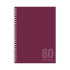 Тетрадь для записей А4 гребень 80л. клетка "Monotone" (бордо) BG (3/18)