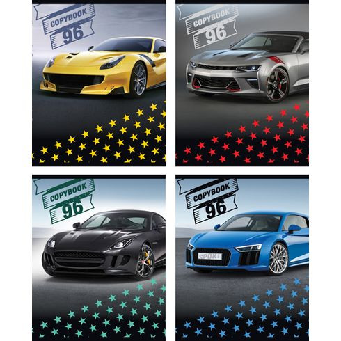 Тетрадь общая А5 скоба 96л. клетка "Best Auto" (ассорти)(5/50) Тетрадь общая А5 скоба 96л. клетка "Best Auto" (ассорти)(5/50)