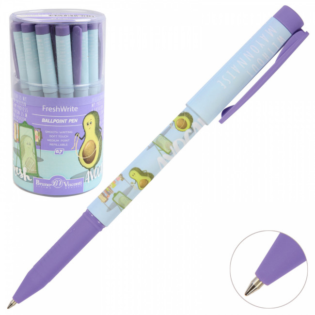 Ручка шариковая 0,7мм синяя "FreshWrite. Авокадо Модница", BV/20-0214/63 (24) Ручка шариковая 0,7мм синяя "FreshWrite. Авокадо Модница", BV/20-0214/63 (24)