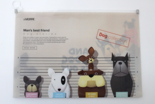 Папка на молнии "deVENTE. And the dog is out" A4 (330x235 мм), 180 мкм, непрозрачная с рисунком, индивидуальная маркировка Папка на молнии "deVENTE. And the dog is out" A4 (330x235 мм), 180 мкм, непрозрачная с рисунком, индивидуальная маркировка
