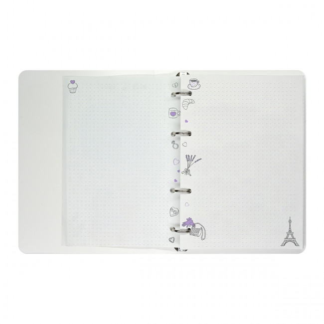 Тетрадь А5 80л в точку "Девушка с косичкой", со сменным блоком, на кольцах, BV/7-80-632/05 (16)