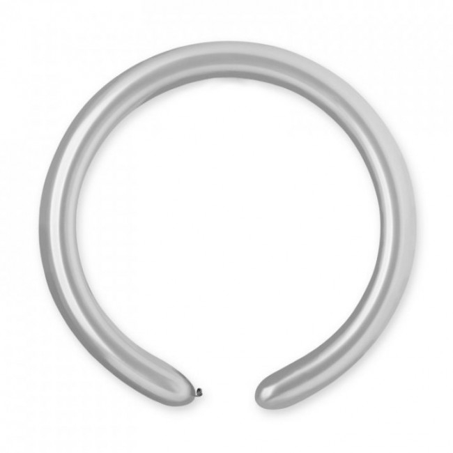 Набор воздушных шаров для моделирования 260", цвет металлик серебро, Микрос/Ч41211 (50)