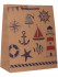 Пакет подарочный из крафт-бумаги 26,4х32,7х13,6 см (craft L) Морской , 150 г ППК-7445 (12)