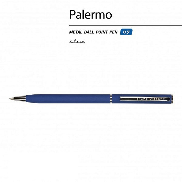 Ручка автоматическая 0,7мм синяя "Palermo", в футляре, синий корпус, BV/20-0250/075 Ручка автоматическая 0,7мм синяя "Palermo", в футляре, синий корпус, BV/20-0250/075