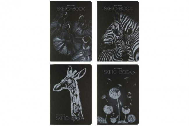 Скетчбук 40л 147х210мм, блок 80 гр, черный, Микс, BV/3-580/01 Скетчбук 40л 147х210мм, блок 80 гр, черный, Микс, BV/3-580/01