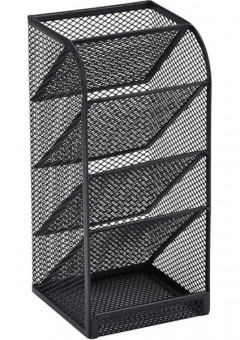 Подставка для канц.пренадлежностей, 5 отд., металлическая, черная WENZER OFFiCE /9066