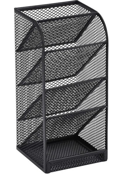 Подставка для канц.пренадлежностей, 5 отд., металлическая, черная WENZER OFFiCE /9066