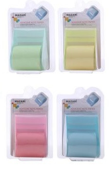 Бумага для заметок самоклеящаяся, 4,5см*8м, на держателе, ассорти 4 цвета, блистерная упаковка, Mazari Бумага для заметок самоклеящаяся, 4,5см*8м, на держателе, ассорти 4 цвета, блистерная упаковка, Mazari