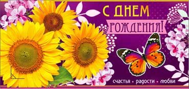 Конверт для денег  "С Днем Рождения" 90-277 (10)