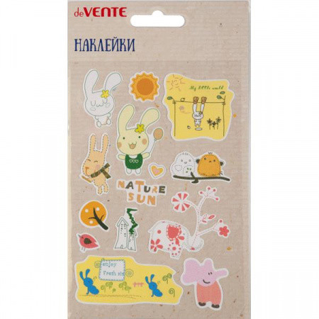 Набор наклеек на тканевой основе для творчества "Invitation" 10x15 см, самоклеящиеся, deVENTE/8002258