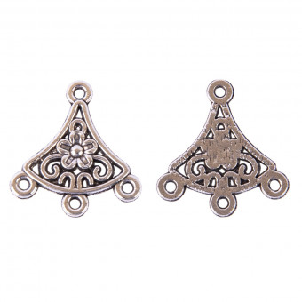 Коннектор 20 х 19 мм 10 шт, античная серебро, Zlatka/ MFC-06